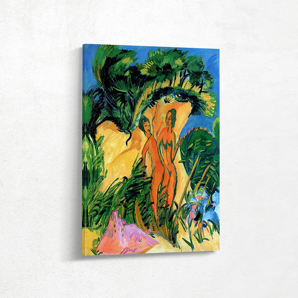 Bathers on the island of Fehmarn