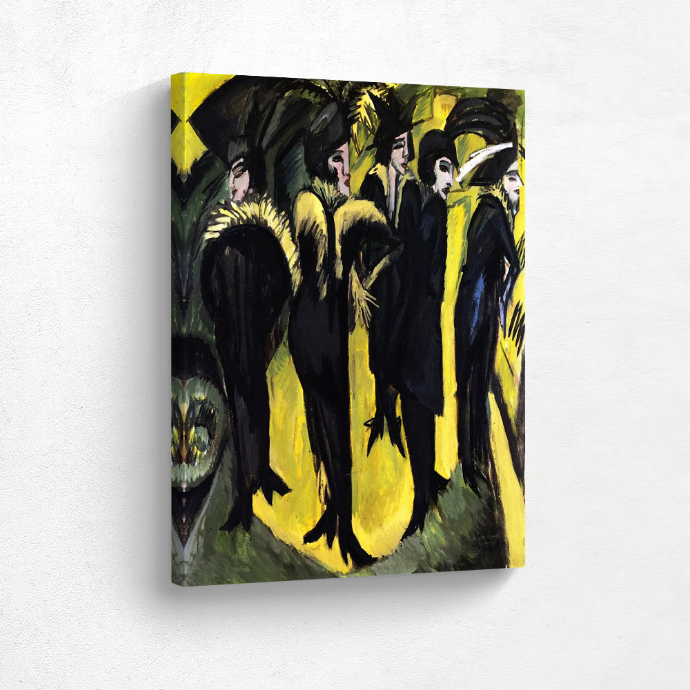 Five women on the street Five women on the street