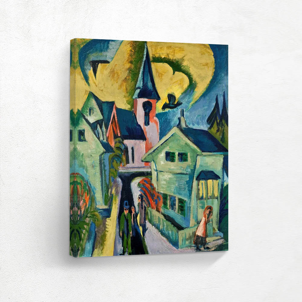 Landscape with red Church