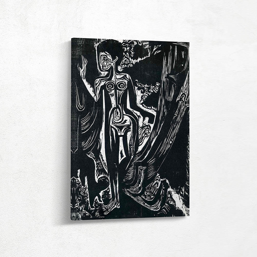 Nude woman in the woods