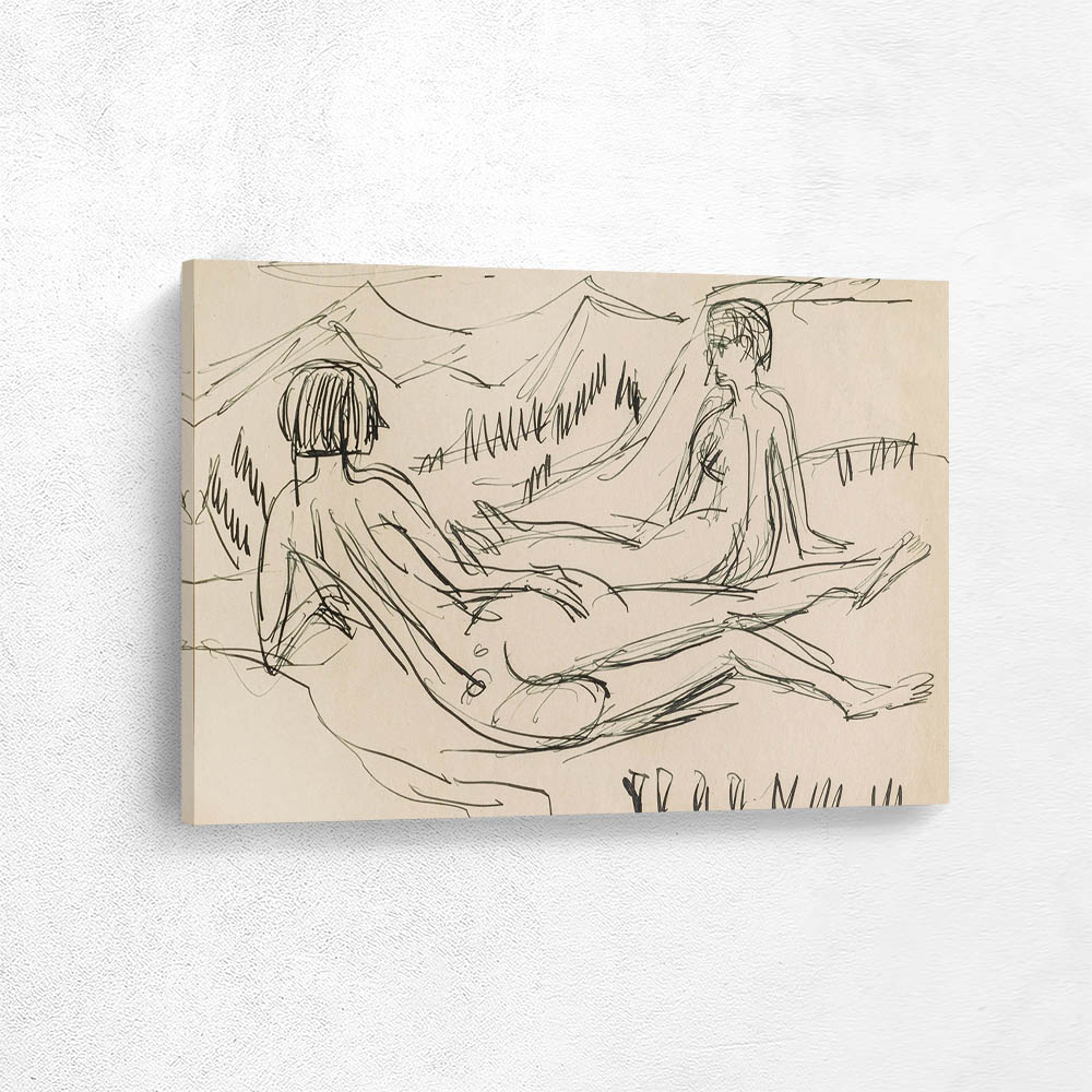 Nudes reclining in nature