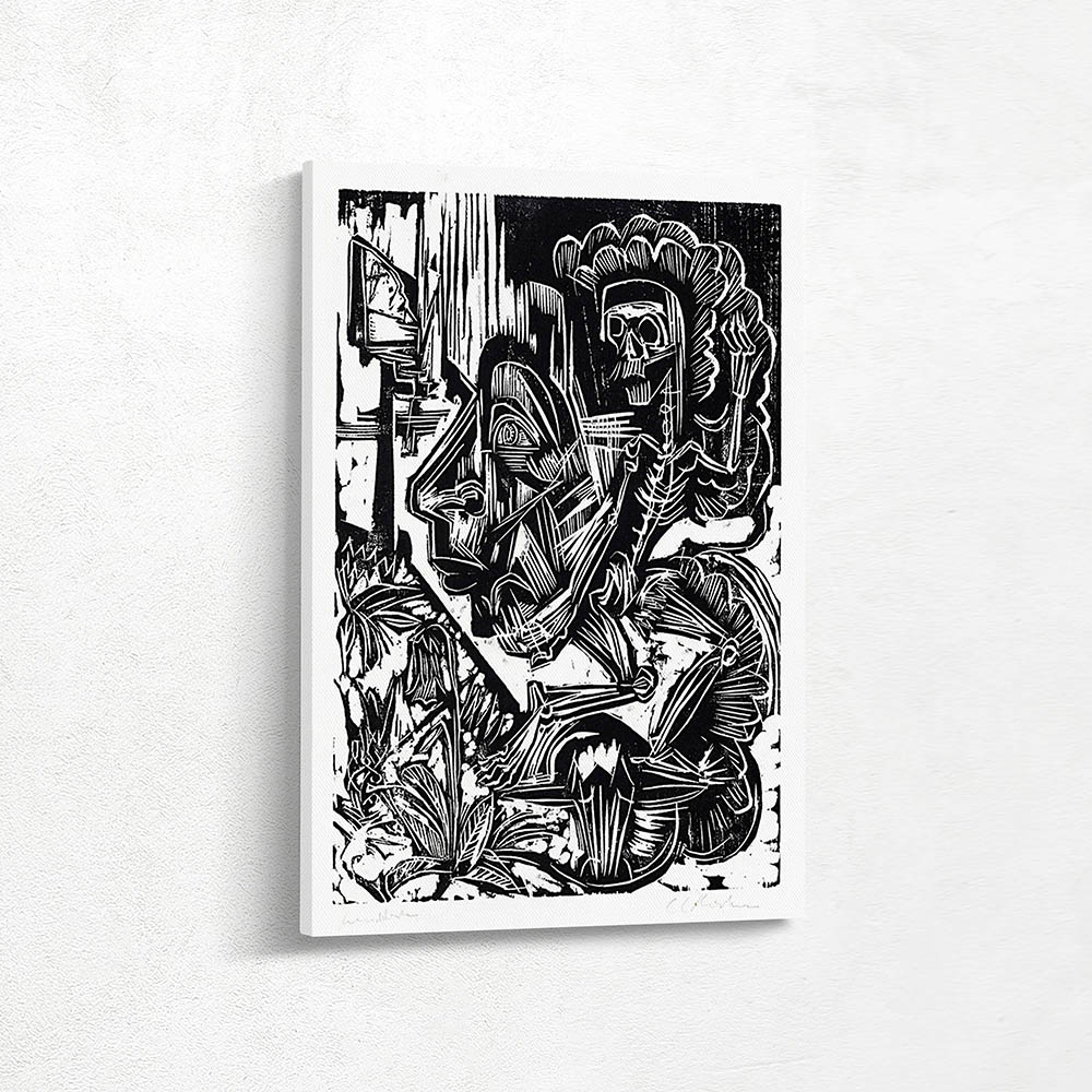Self-portrait with dancing death