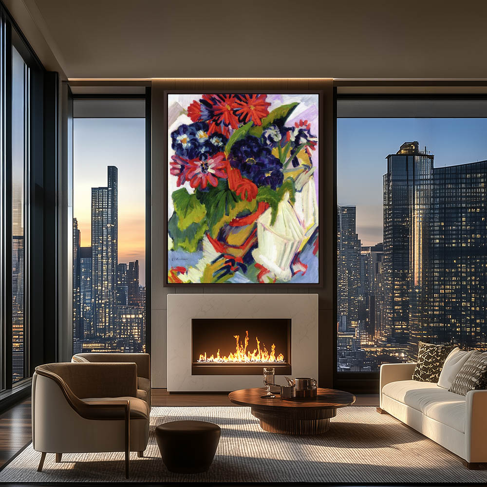 Still Life with Flowers and Bowl - Image 3