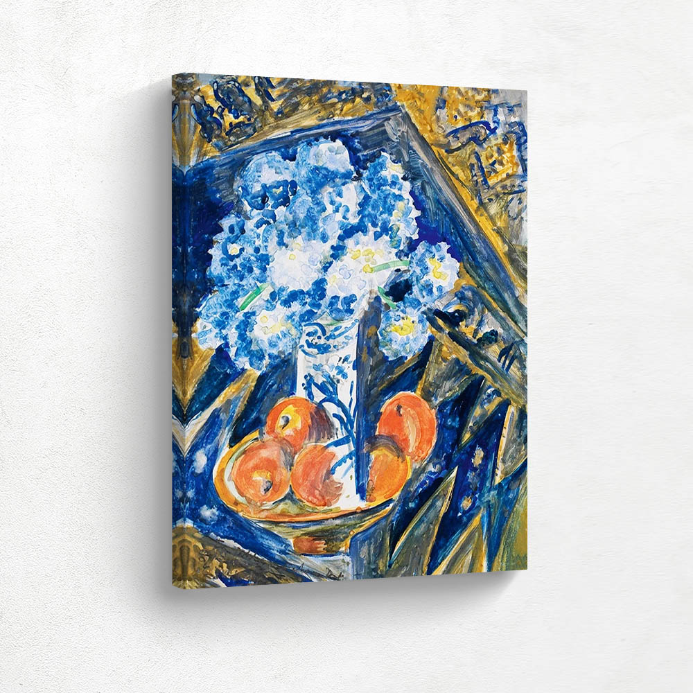 Still life with flowers and fruit