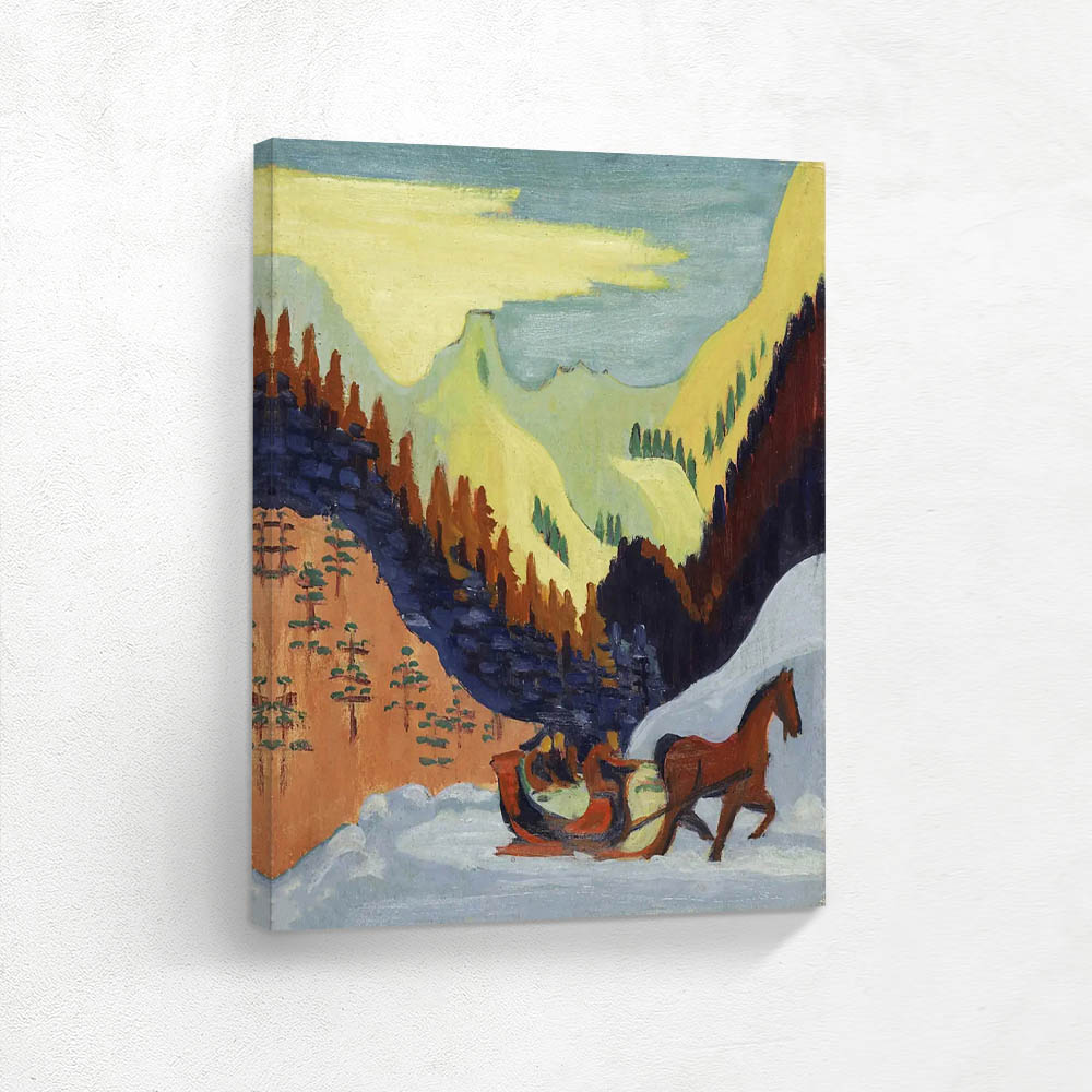 The sleigh ride in the snow
