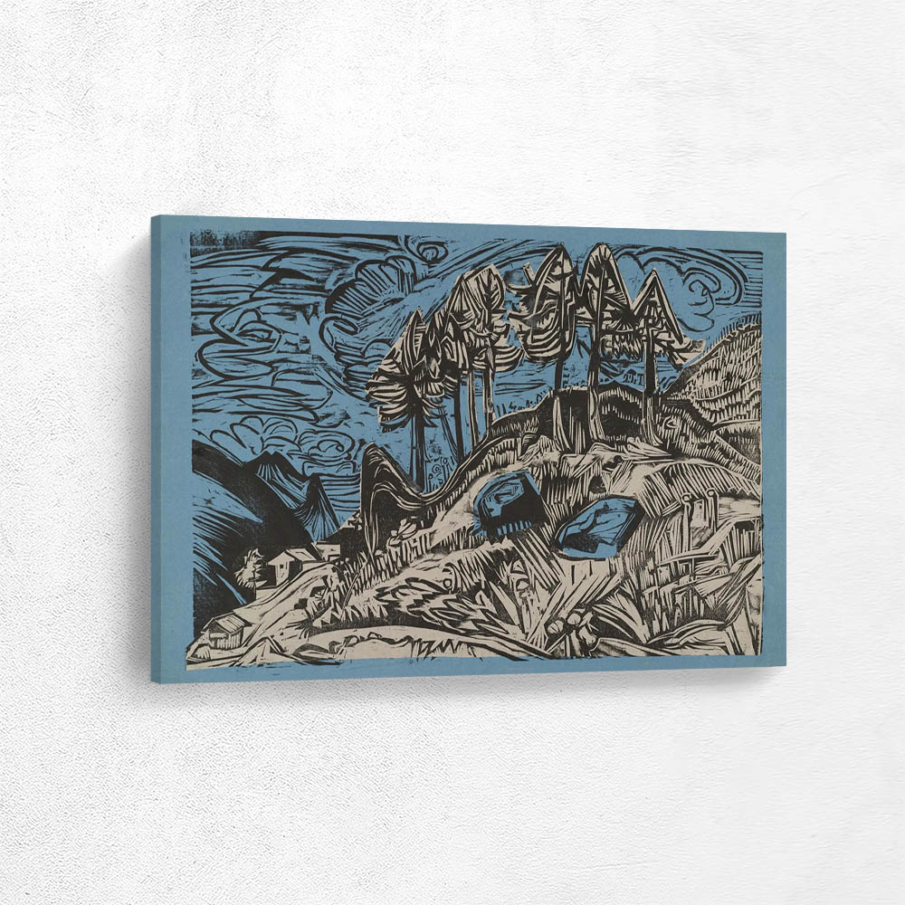 Trees on a mountain slope