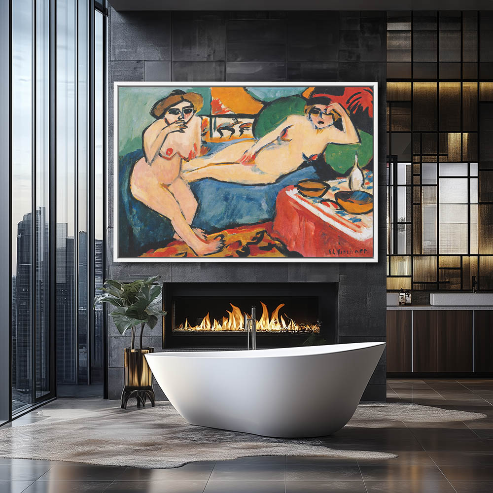 Two Nudes on a blue sofa - Image 4