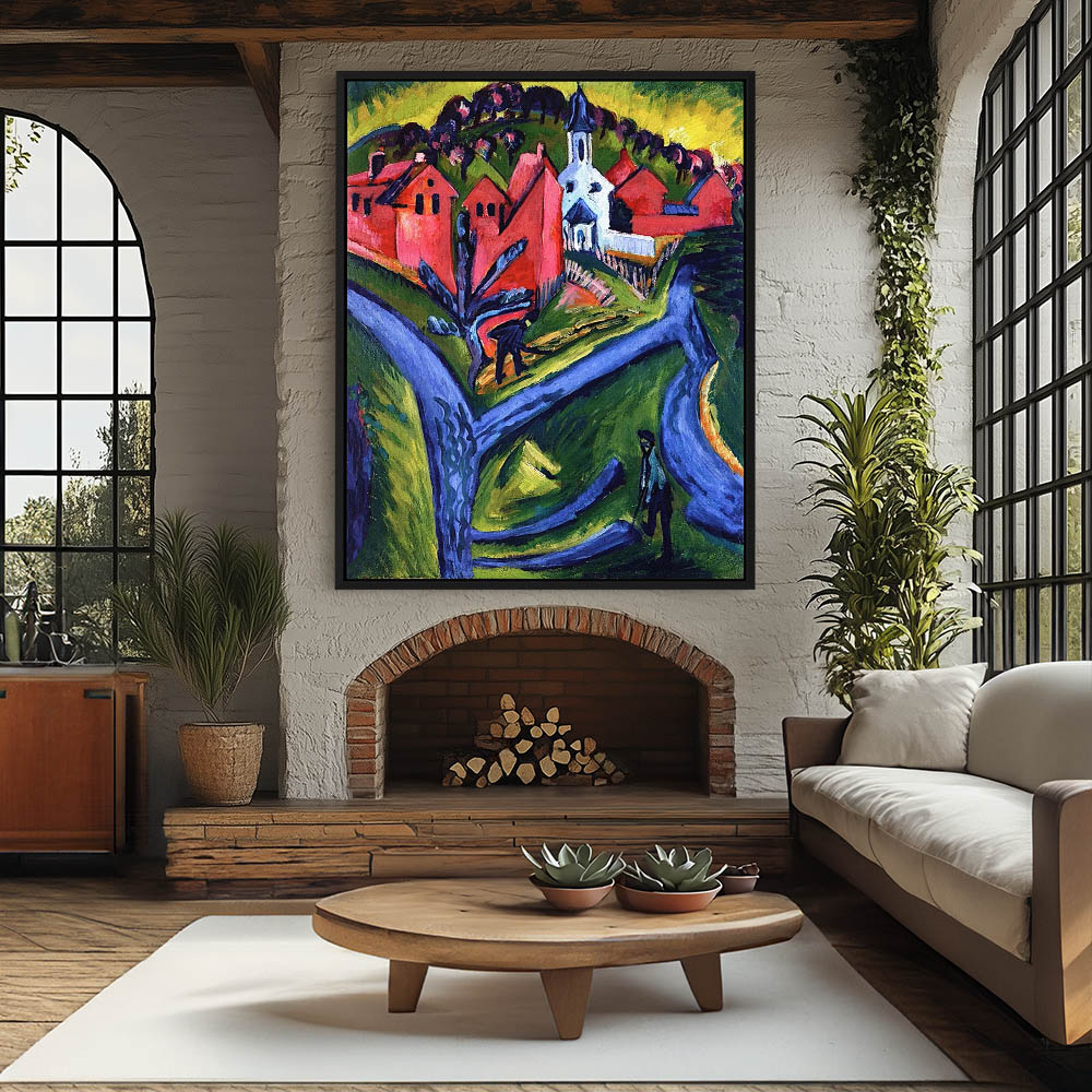 Village with blue roads - Image 2