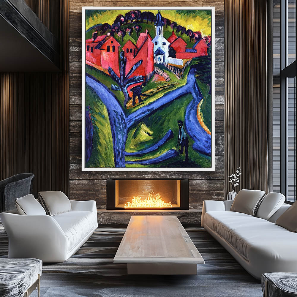 Village with blue roads - Image 4