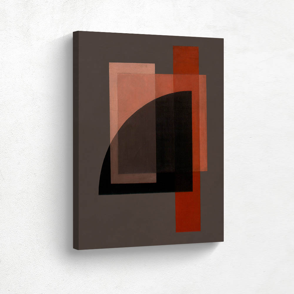 Black Quarter Circle with Red Stripes