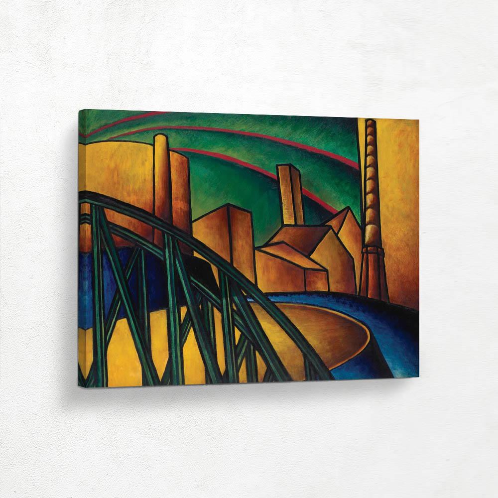 Landscape with Bridge at Óbuda Hajógyár