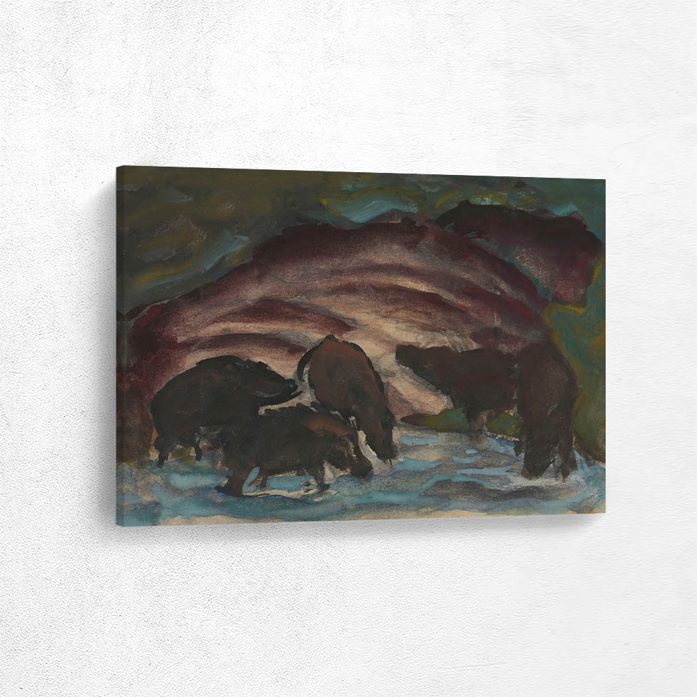 Wild Boars in the Water