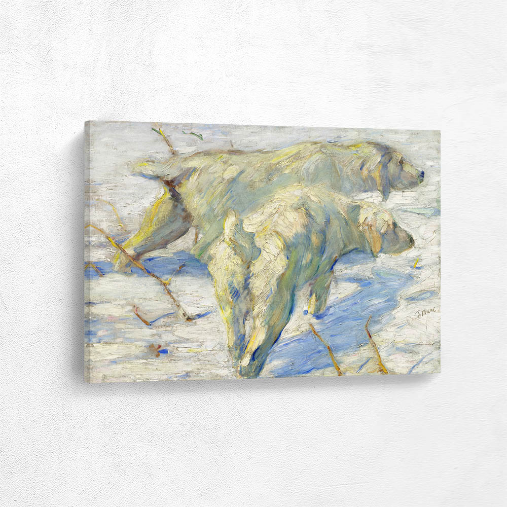 Siberian Dogs in the Snow