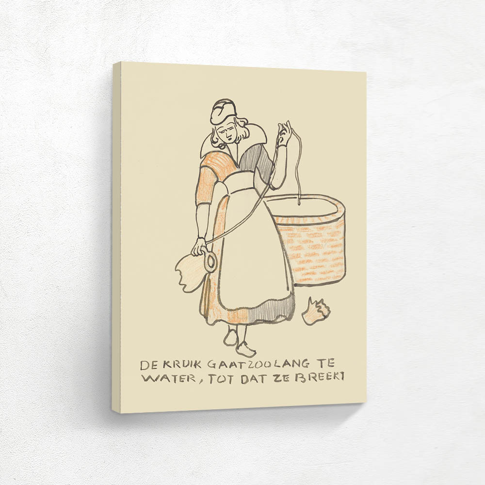 Design for a Painting in the Nursery of the Mailboat (The jug is watered until it breaks)