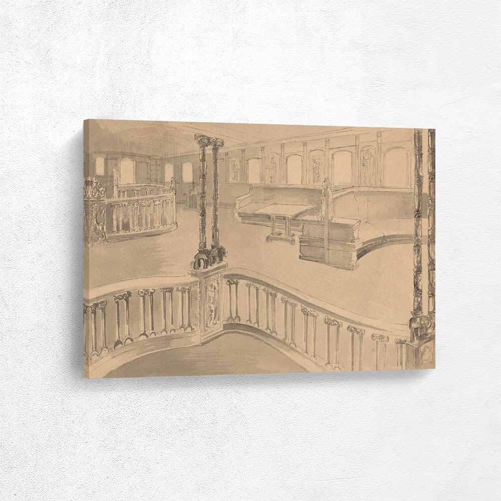 Design for the Interior of a Deck Salon with Open Balustrade