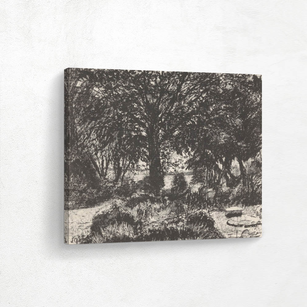 Garden with large tree