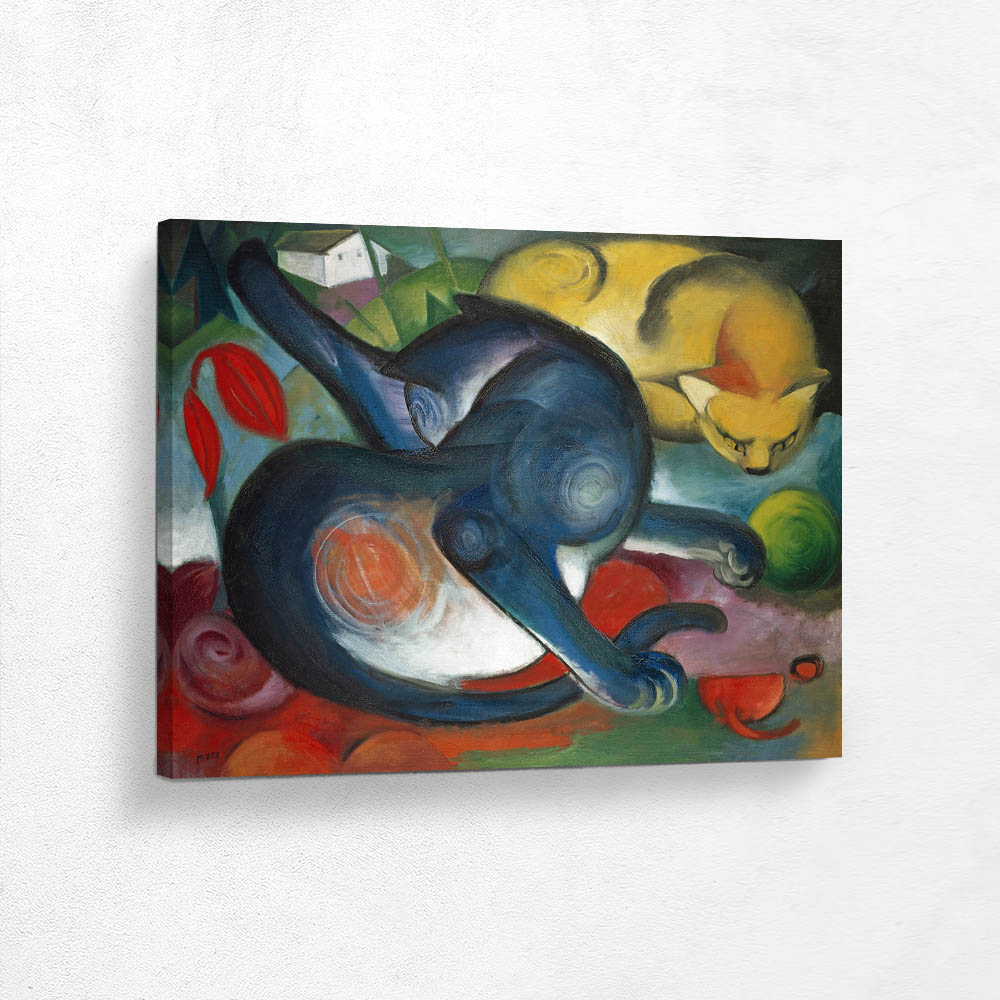 Two Cats, Blue and Yellow