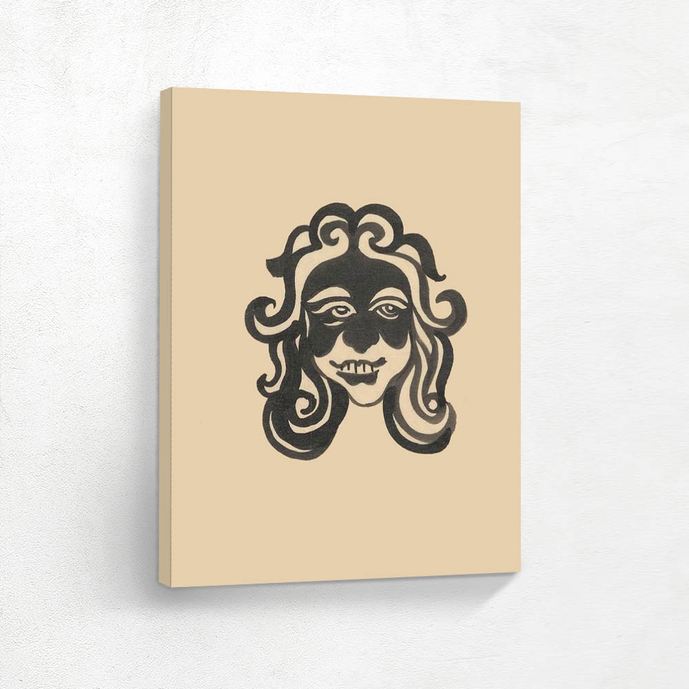 Stylized female head