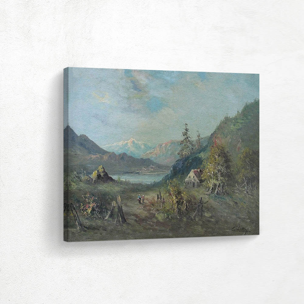 Mountain views with figures