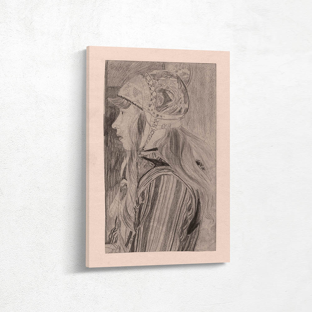 Portrait of Marken Girl in Traditional Costume,