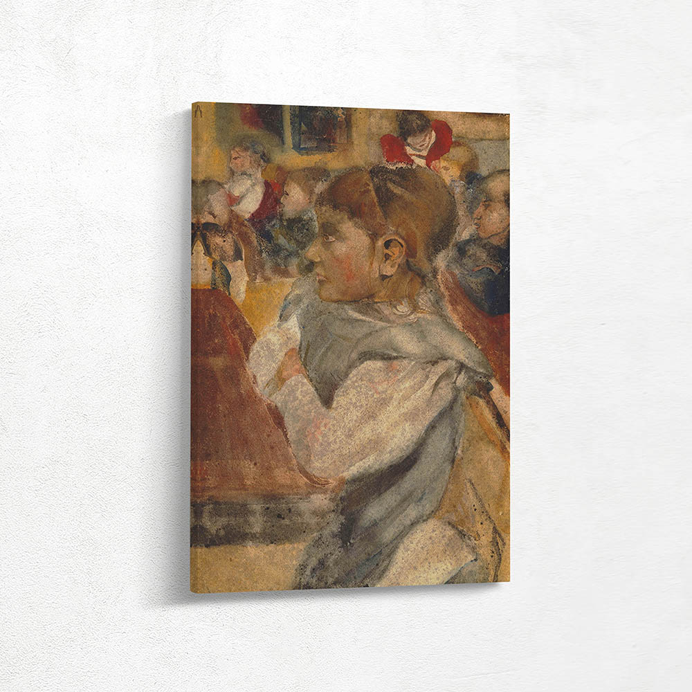 Seated girl behind school desk