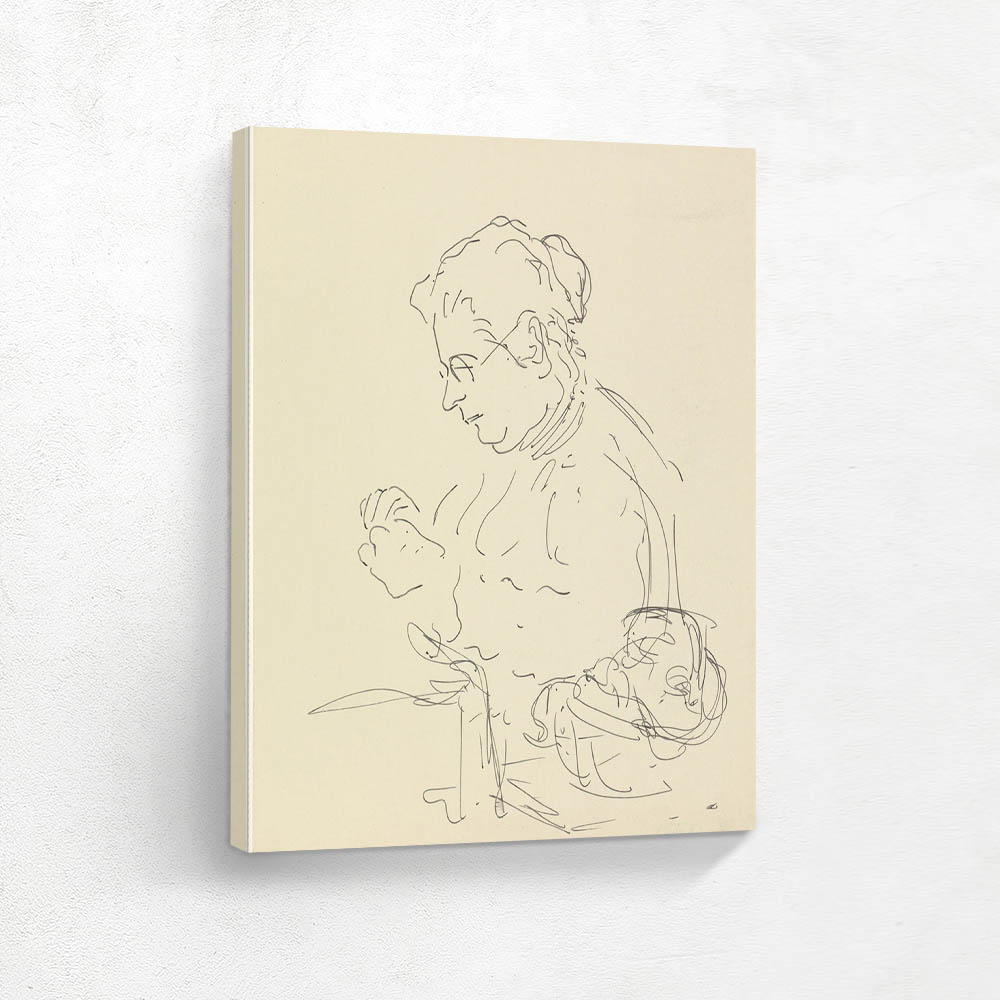 Study of the Wife of Carel Adolph Lion Cachet, Handicrafts, From the Side