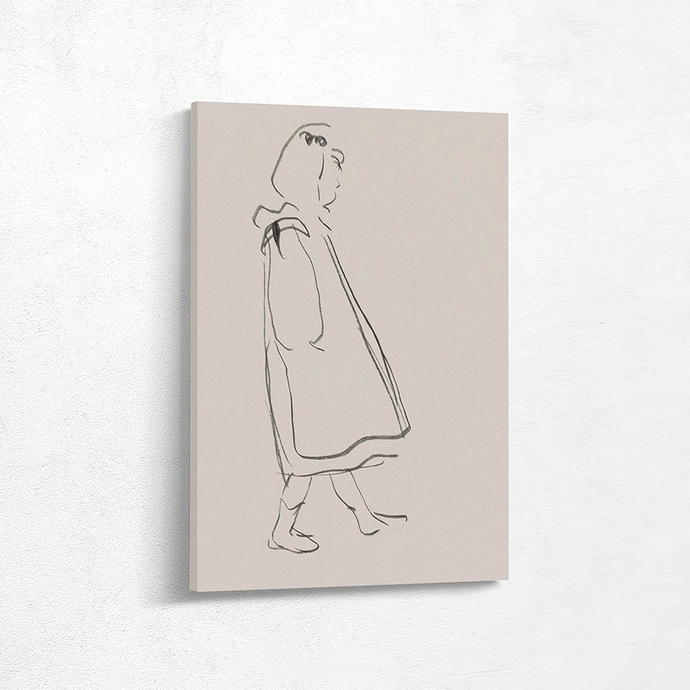 Walking Girl in a Dress