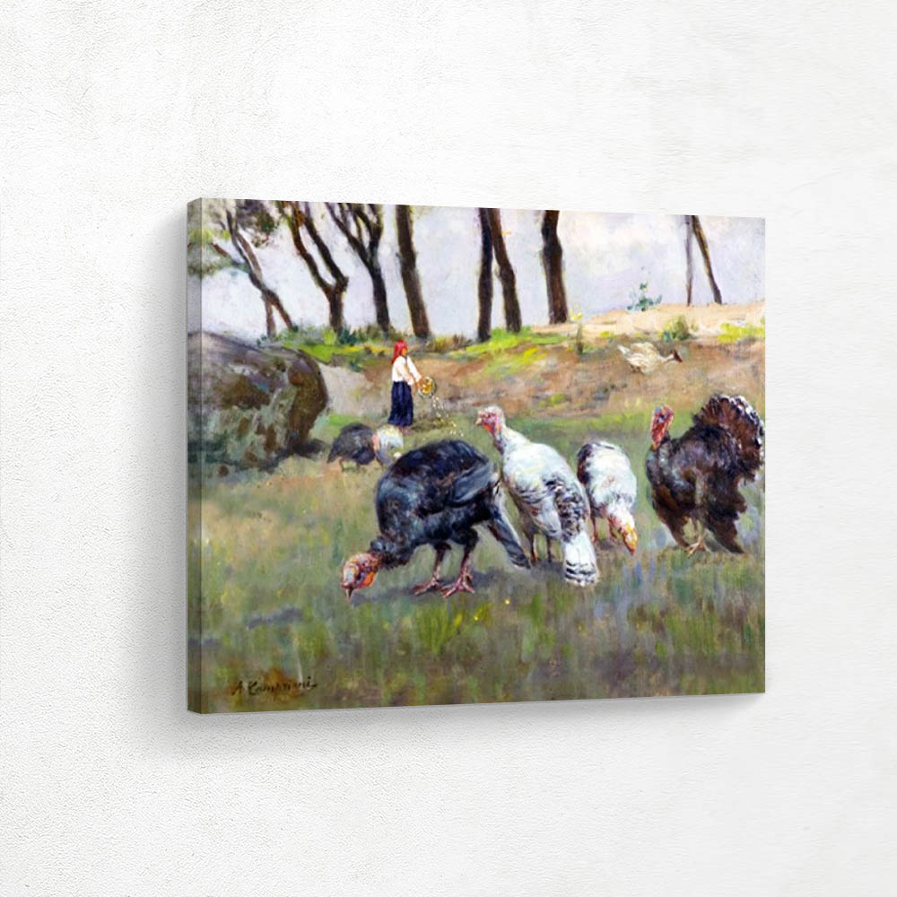 Turkeys and their Keeper