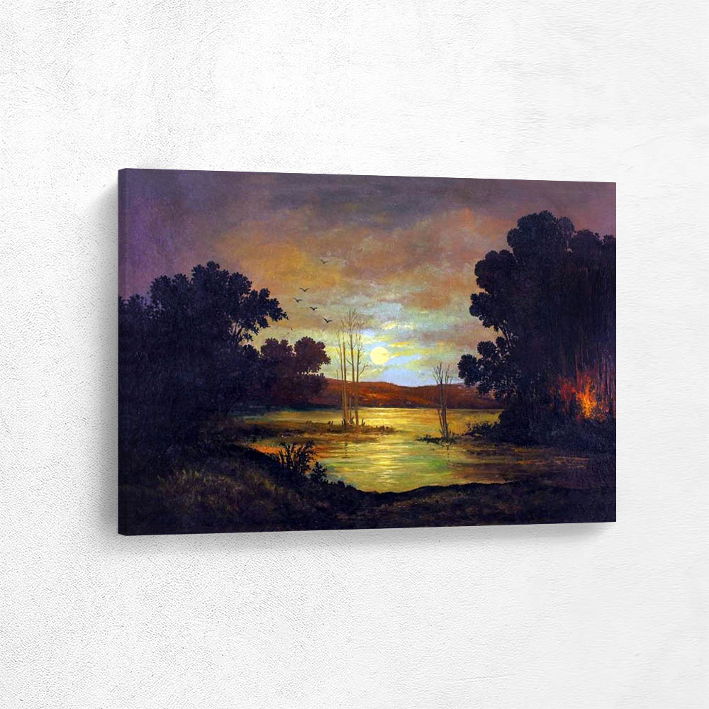 Moonlit Encampment Scene