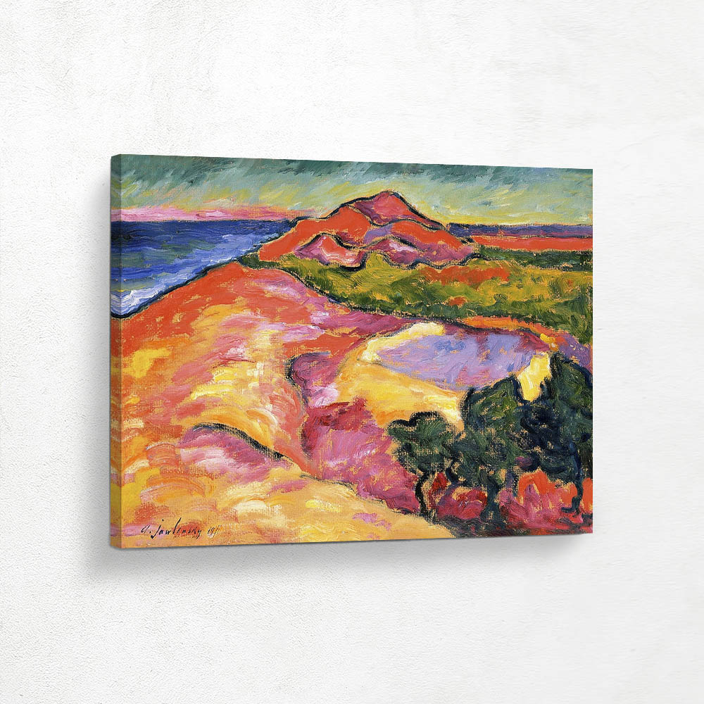 Coast Scene with Red Hill