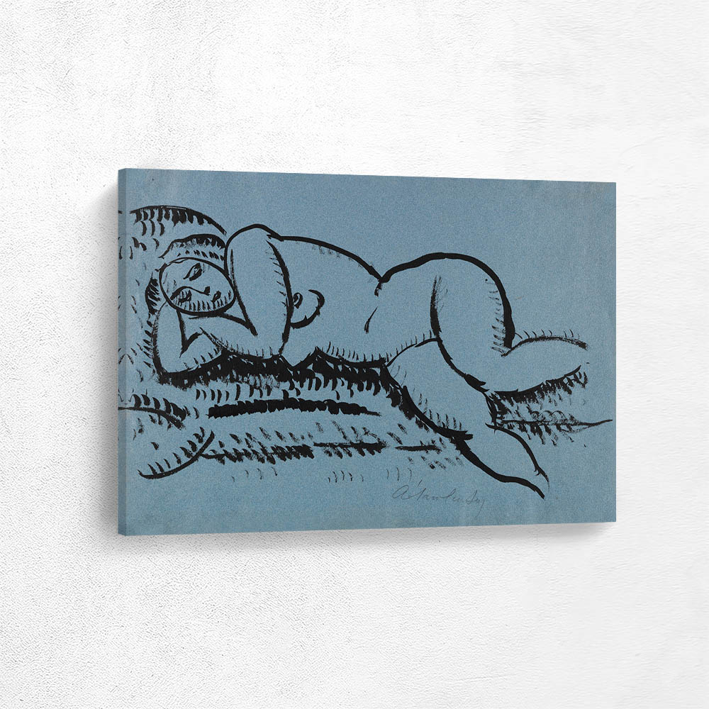 Reclining Female Nude With Closed Eyes