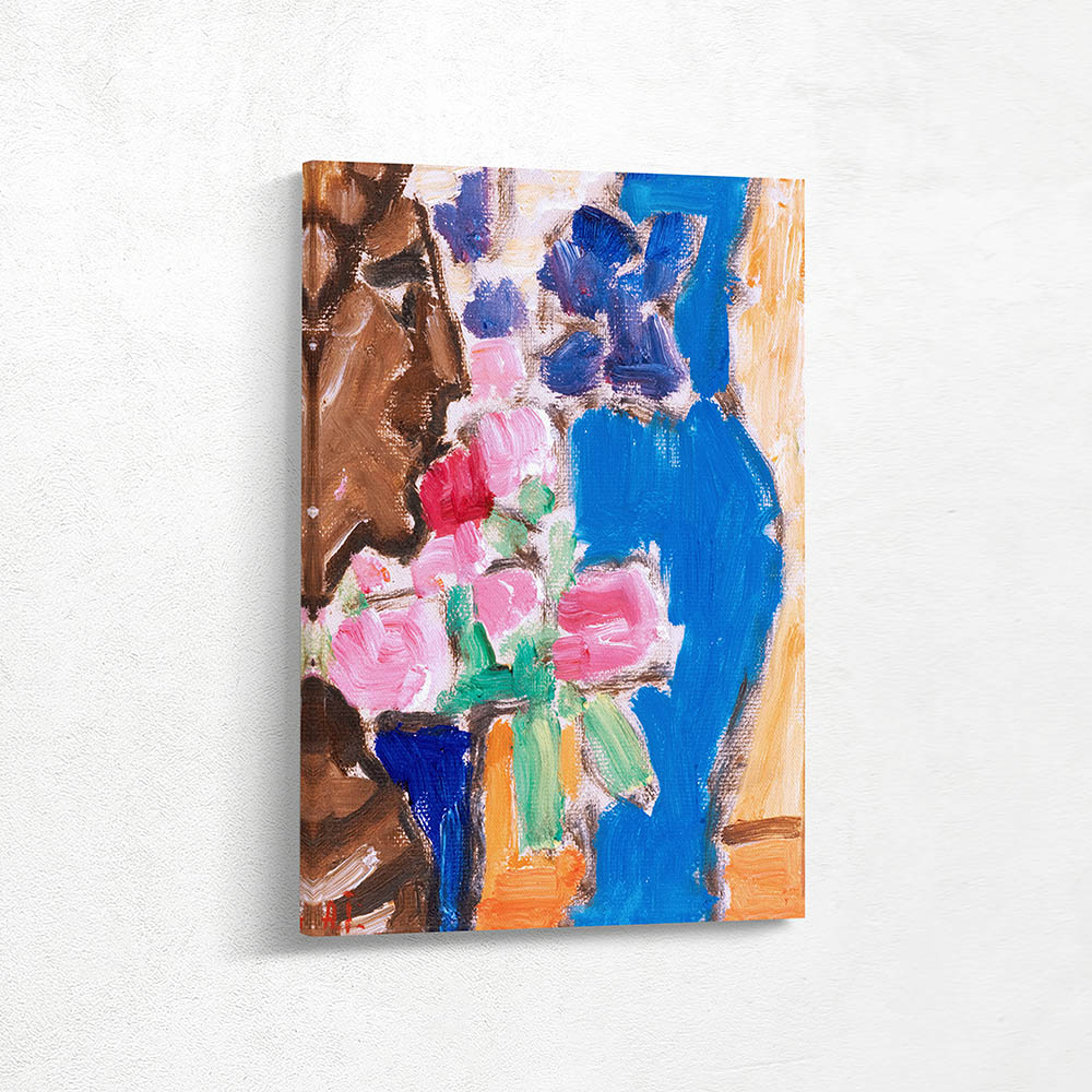 Still Life With Vase And Figure Semi Profile