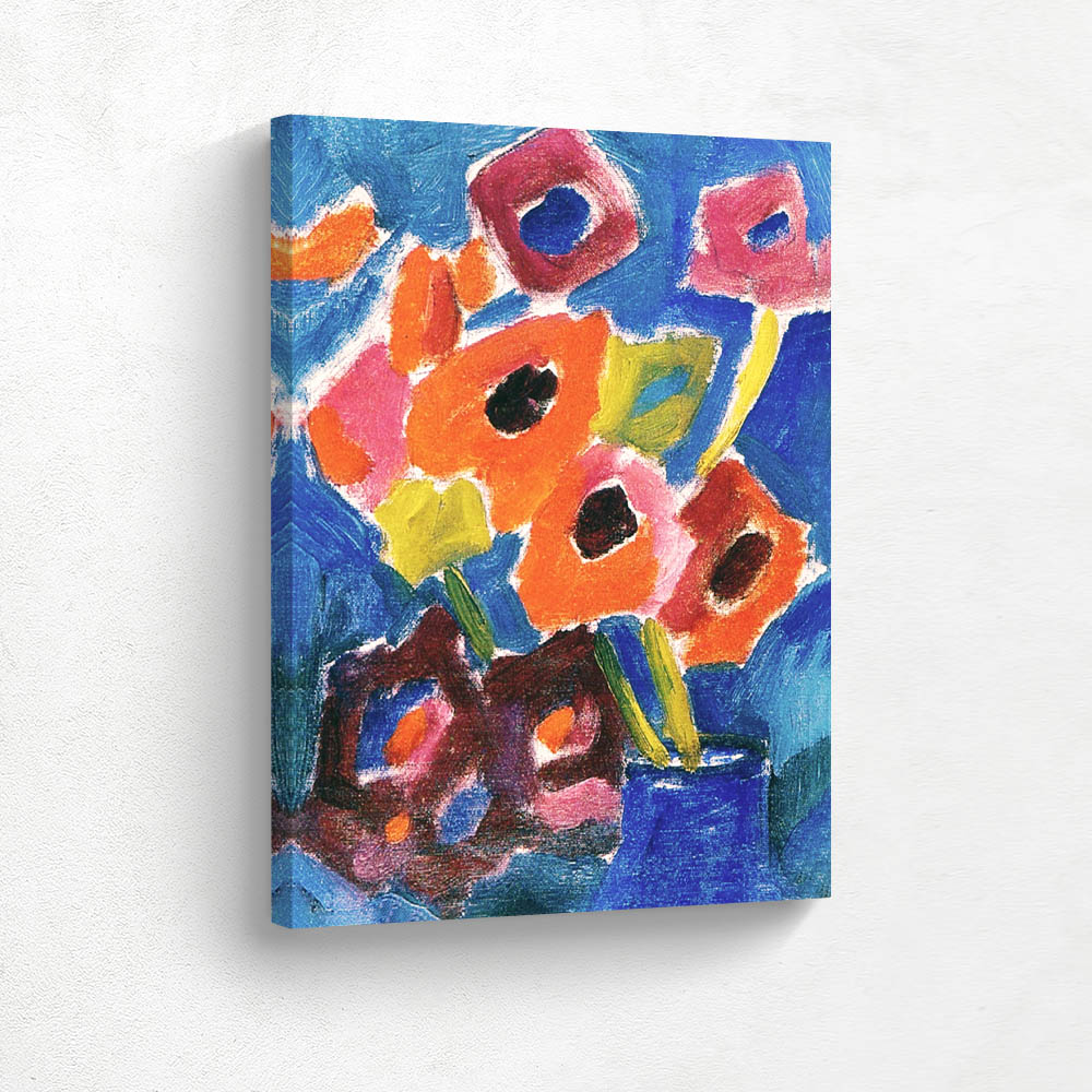 Flowers in a Blue Vase