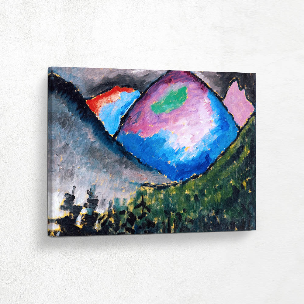 Coloured Mountain in the Valley near Oberstdorf