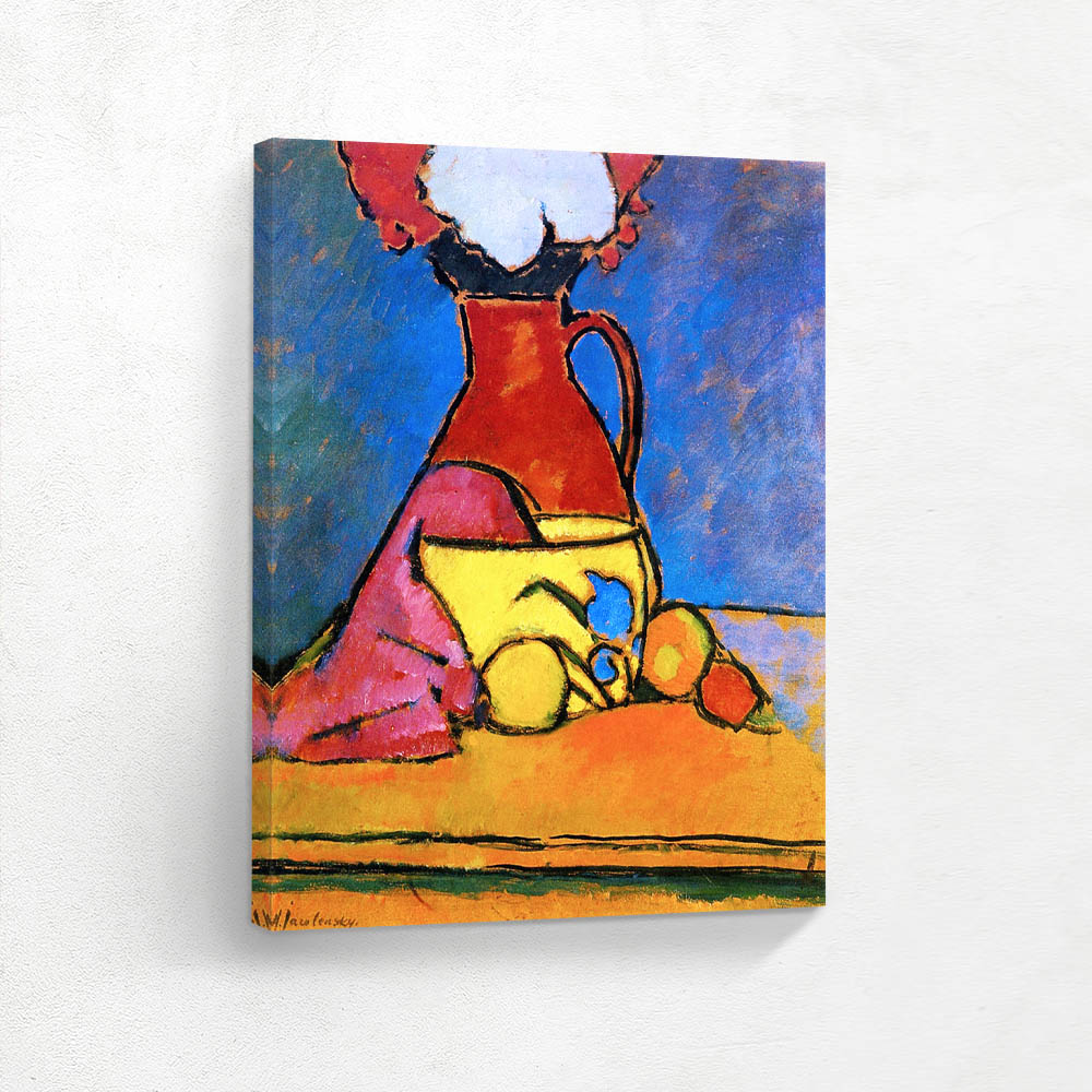 Brown Jug With Fruit