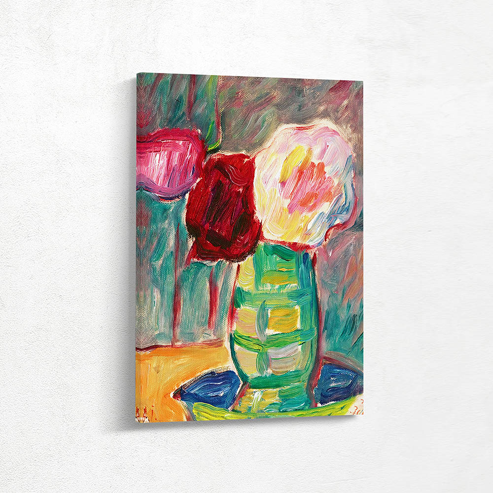 Large Still Life Flowers in a Bulbous Vase