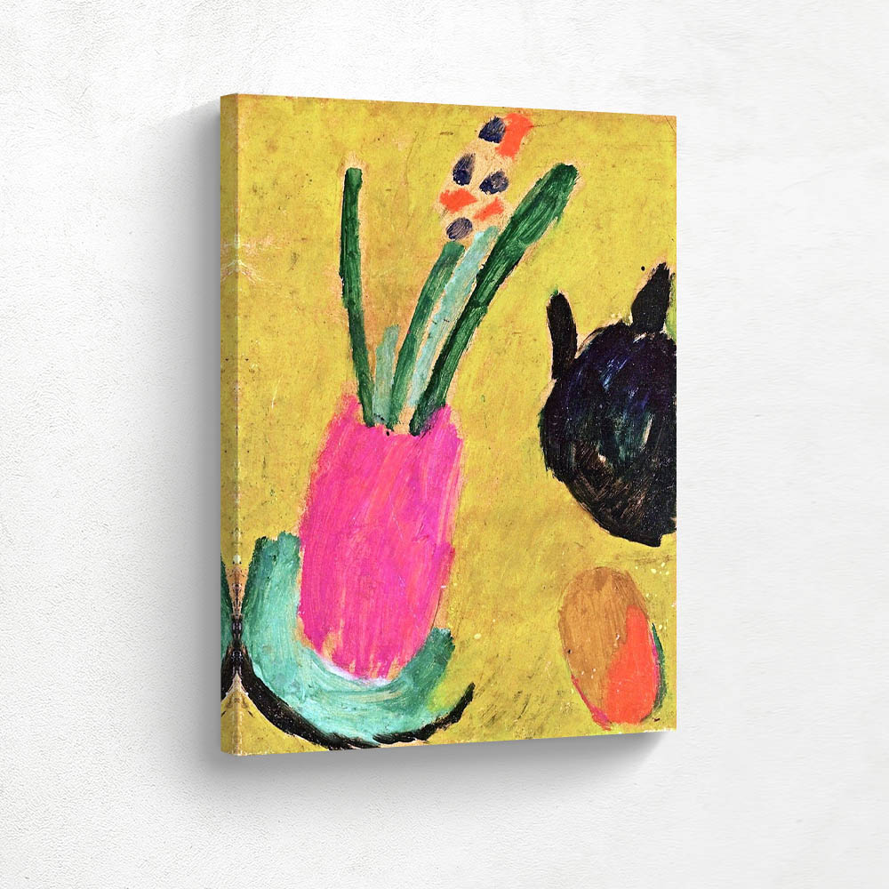 Still Life with Cat and Brush Pot