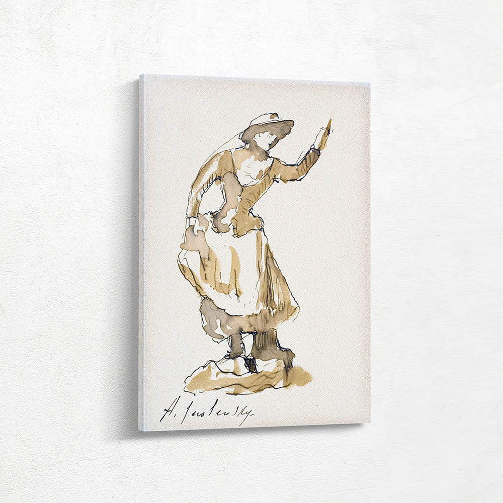 Small Terracotta Figure with Raised Arm