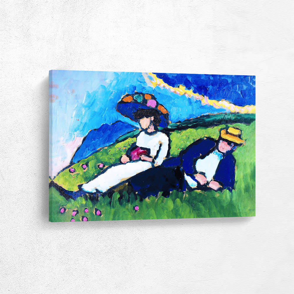 Jawlensky und Werefkin Couple on Hillside