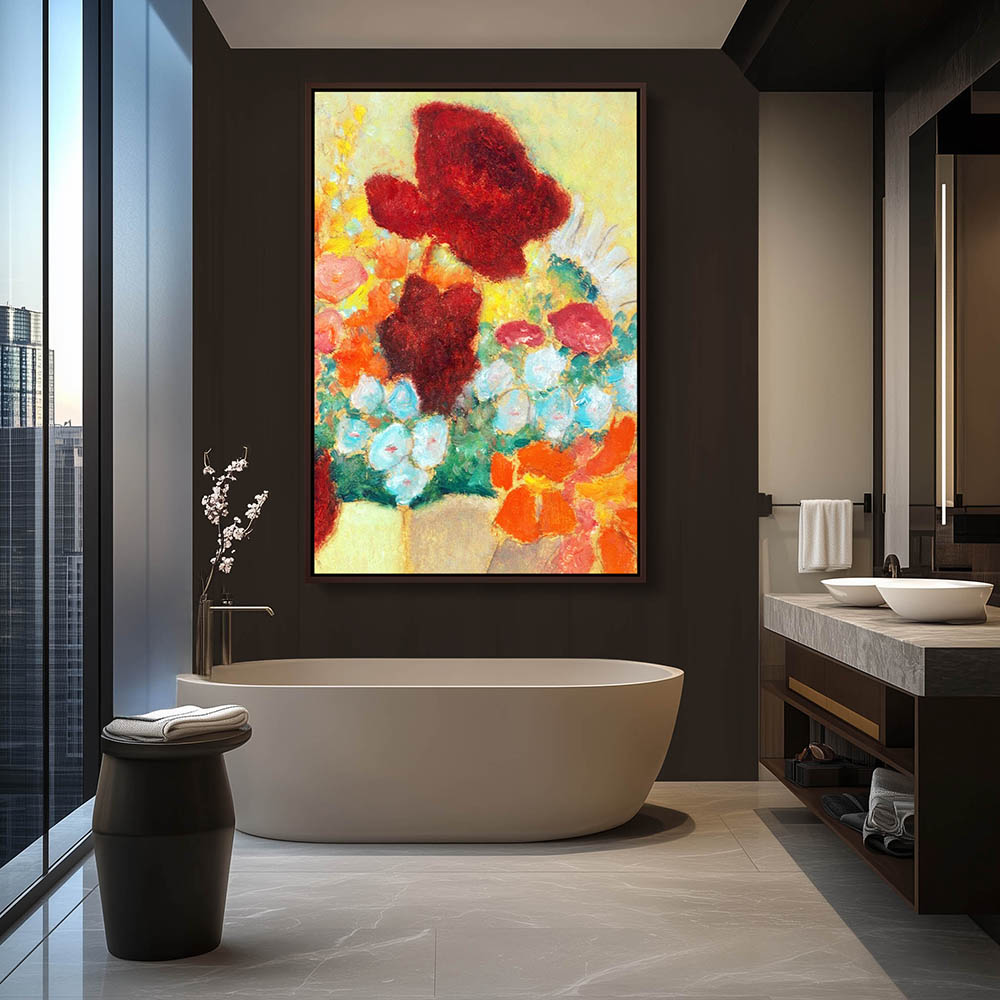 Large Still Life Bright Flowers - Image 3
