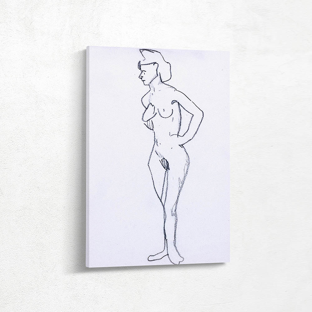 Standing Three Quarters to the Left Hand at Hip