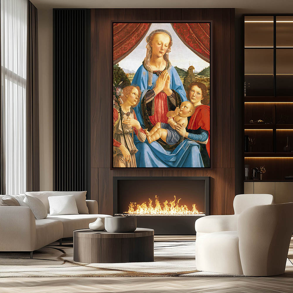 The Virgin and Child with Two Angels - Image 3