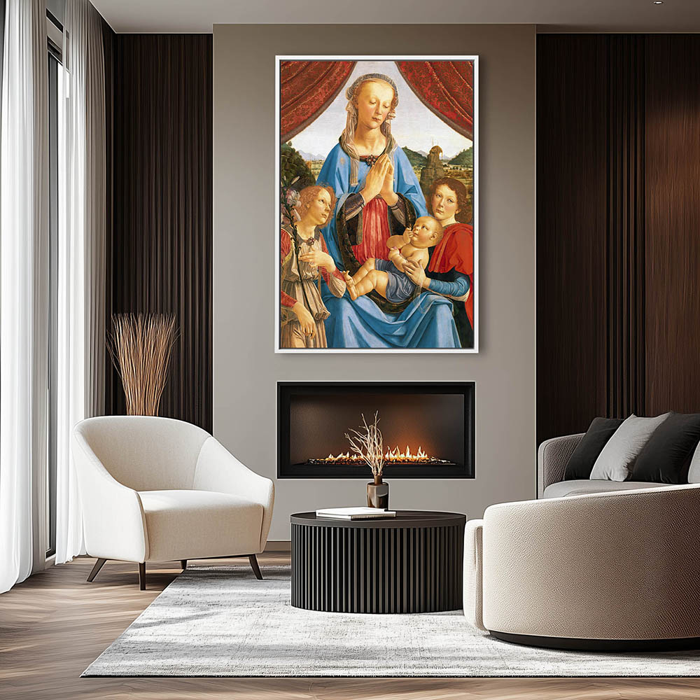 The Virgin and Child with Two Angels - Image 4