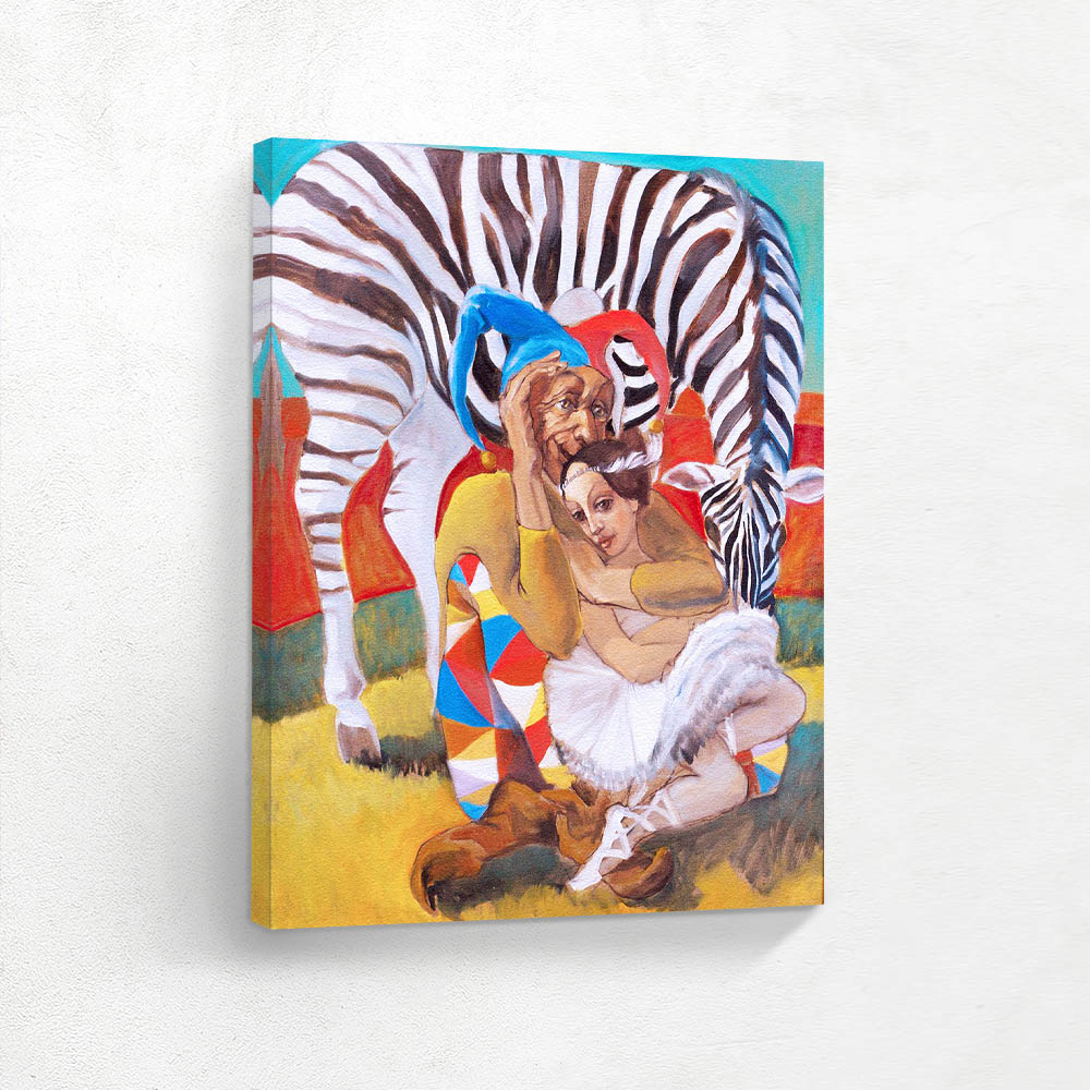 Harlequin and Ballerina with Zebra