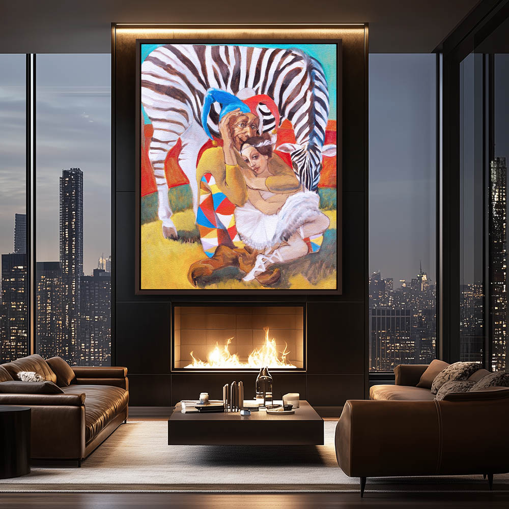 Harlequin and Ballerina with Zebra - Image 3