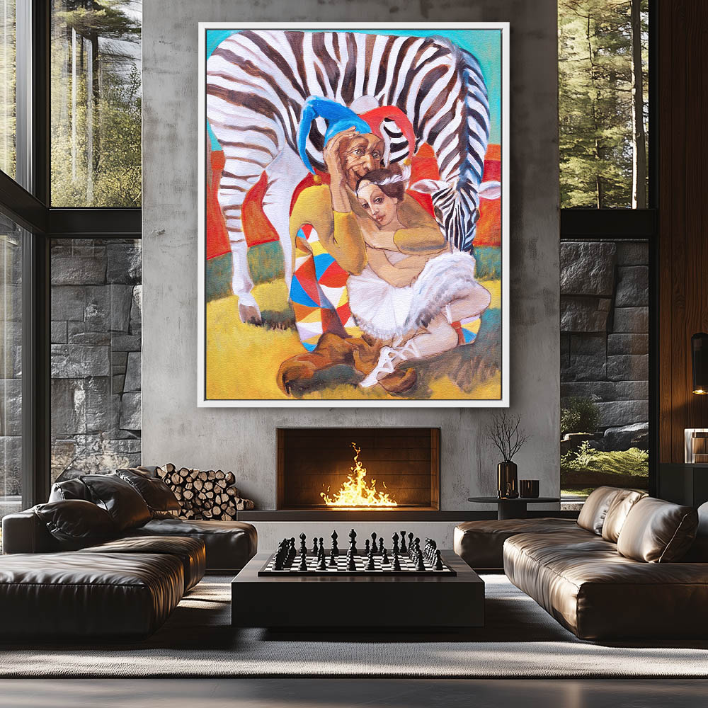 Harlequin and Ballerina with Zebra - Image 4