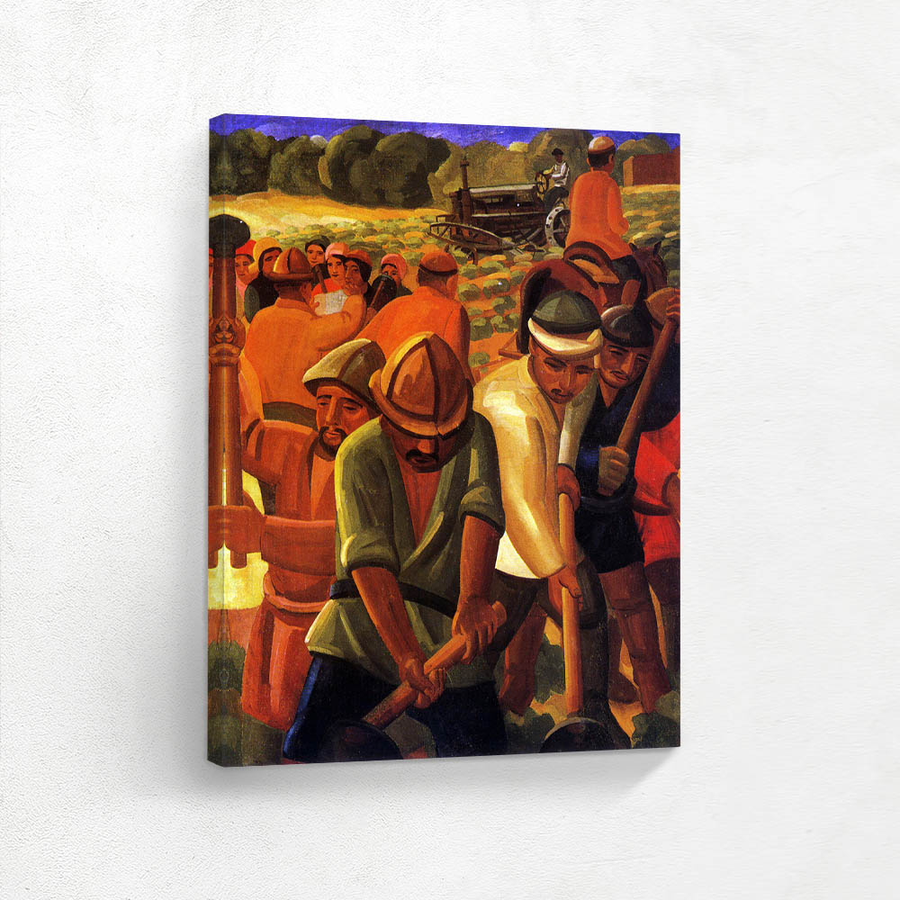 Triptych Cotton Spring Field Work