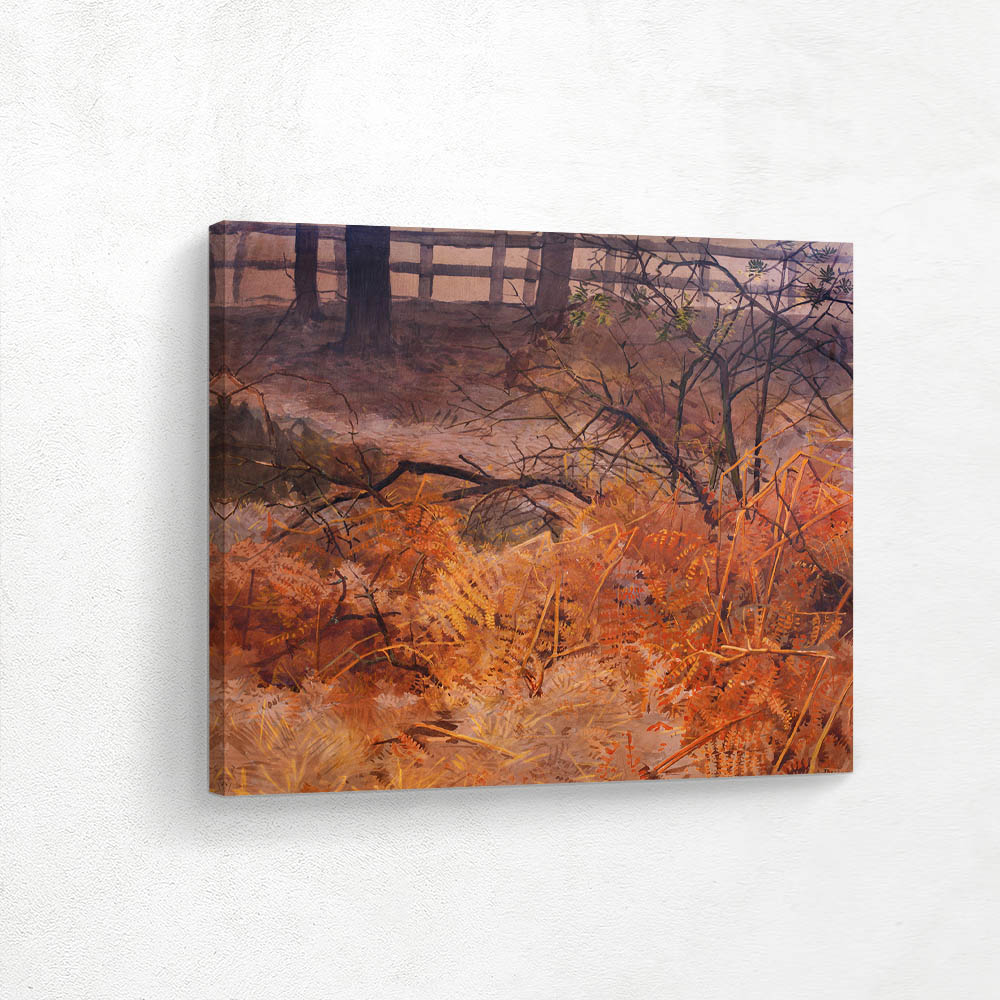 Autumn Study with a Fence in the Backgrond