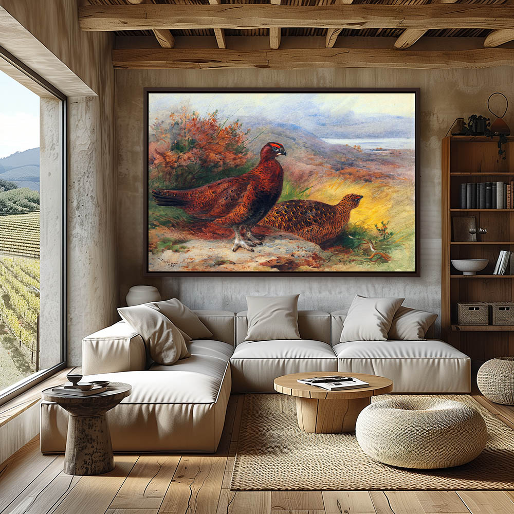 A Pair of Red Grouse in a Landscape - Image 3