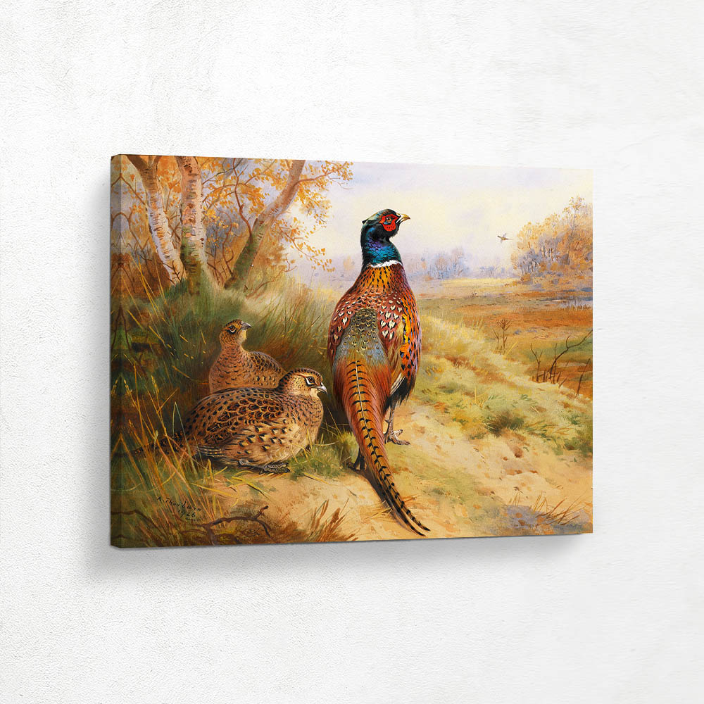 Pheasants at the Edge of the Woods